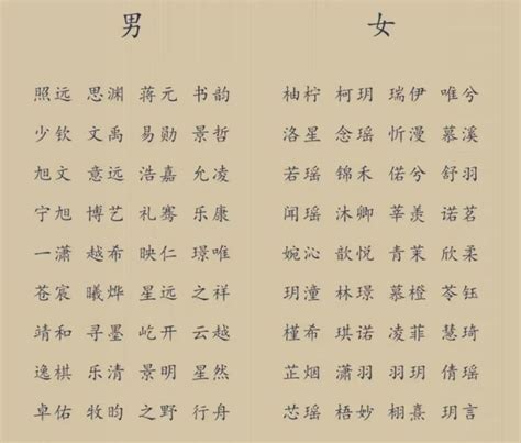 姓王的名字